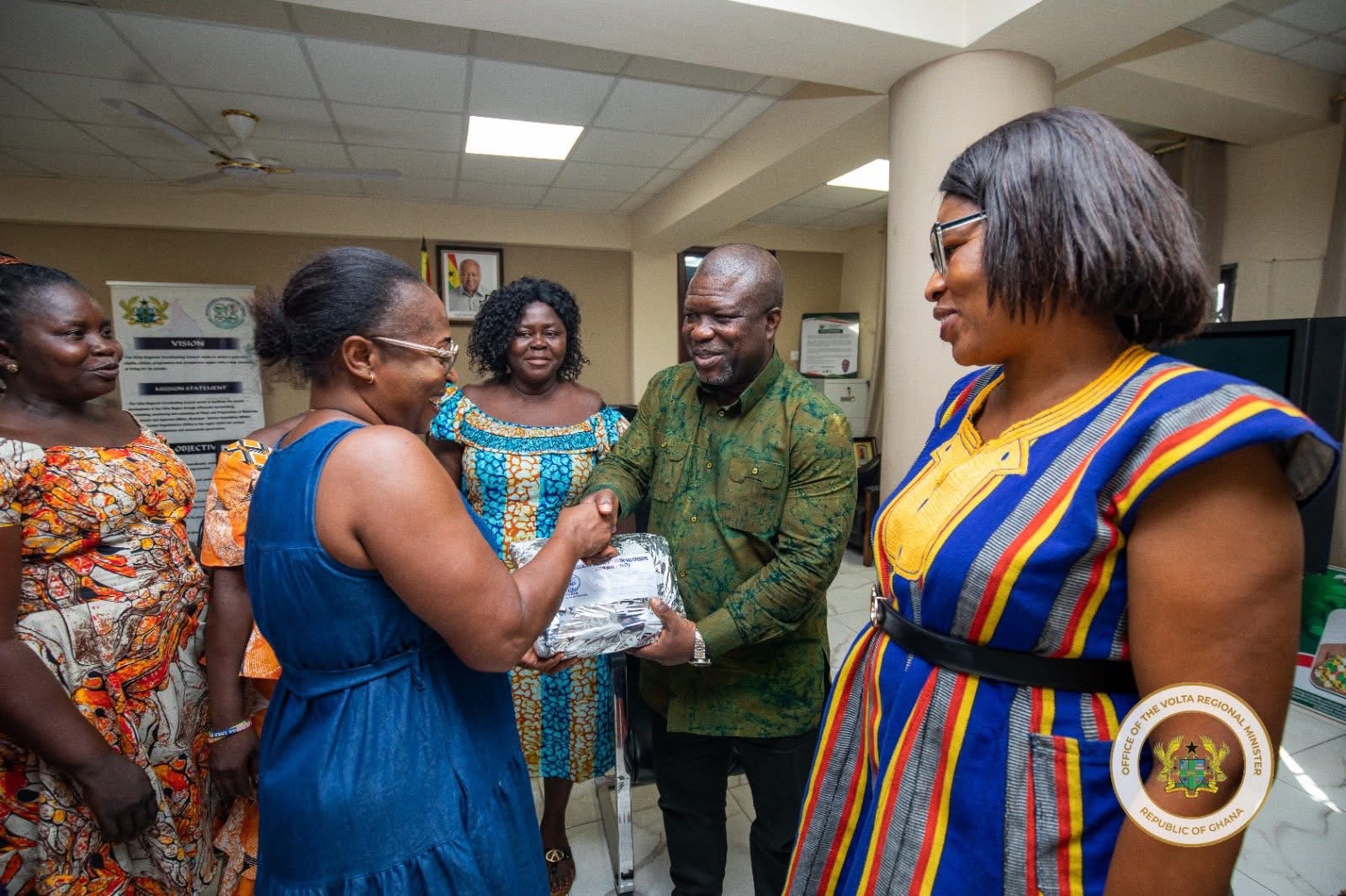Volta Regional Minister Hon. James Gunu Hosts National Association of Beauticians and Hairdressers-Volta