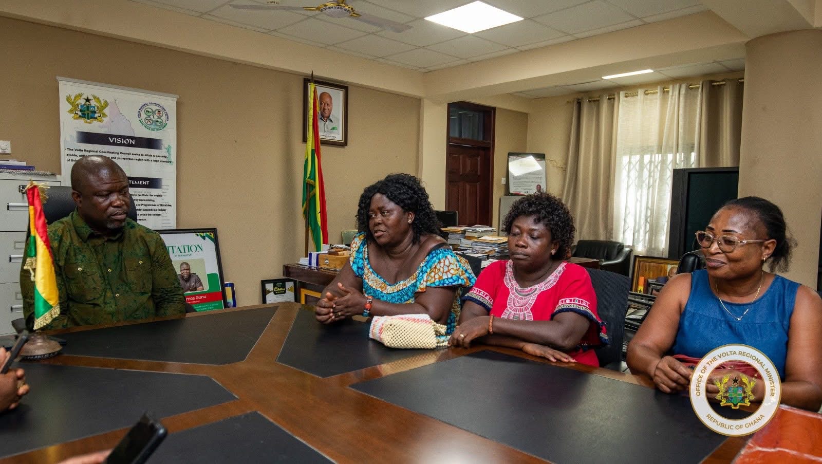 Volta Regional Minister Hon. James Gunu Hosts National Association of Beauticians and Hairdressers-Volta