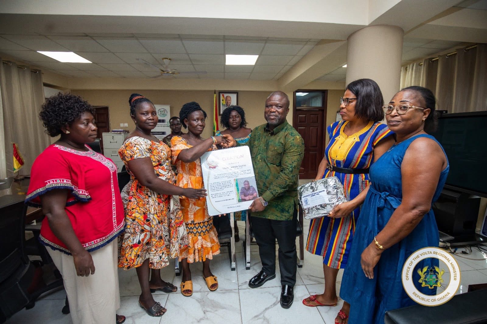 Volta Regional Minister Hon. James Gunu Hosts National Association of Beauticians and Hairdressers-Volta