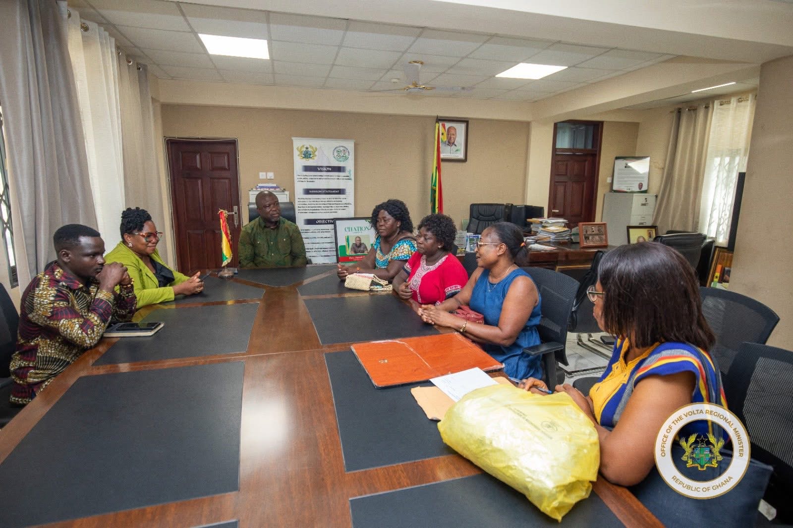 Volta Regional Minister Hon. James Gunu Hosts National Association of Beauticians and Hairdressers-Volta