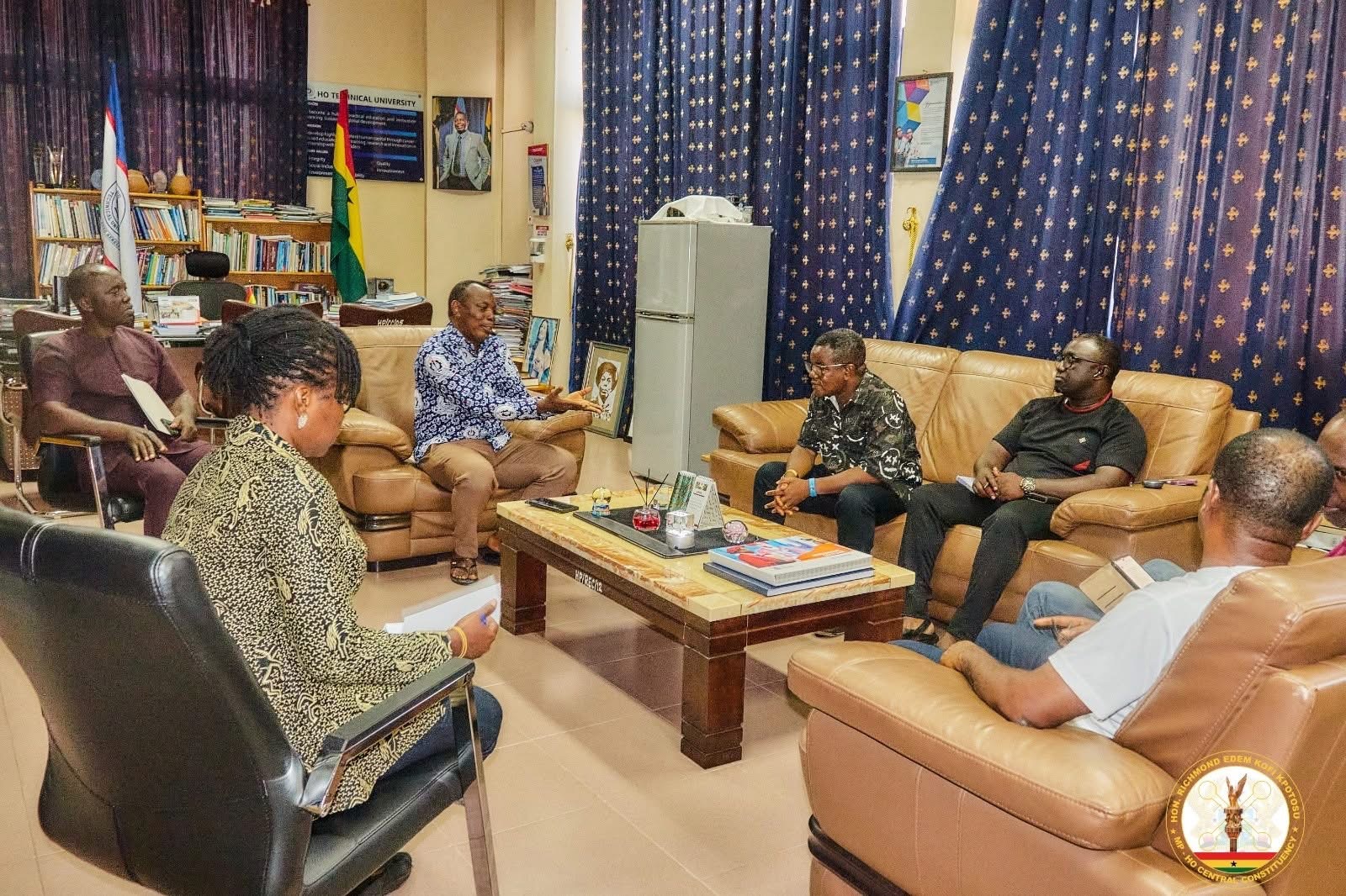 Ho Central MP Hon. Edem Kpotosu meets Ho Technical University leadership