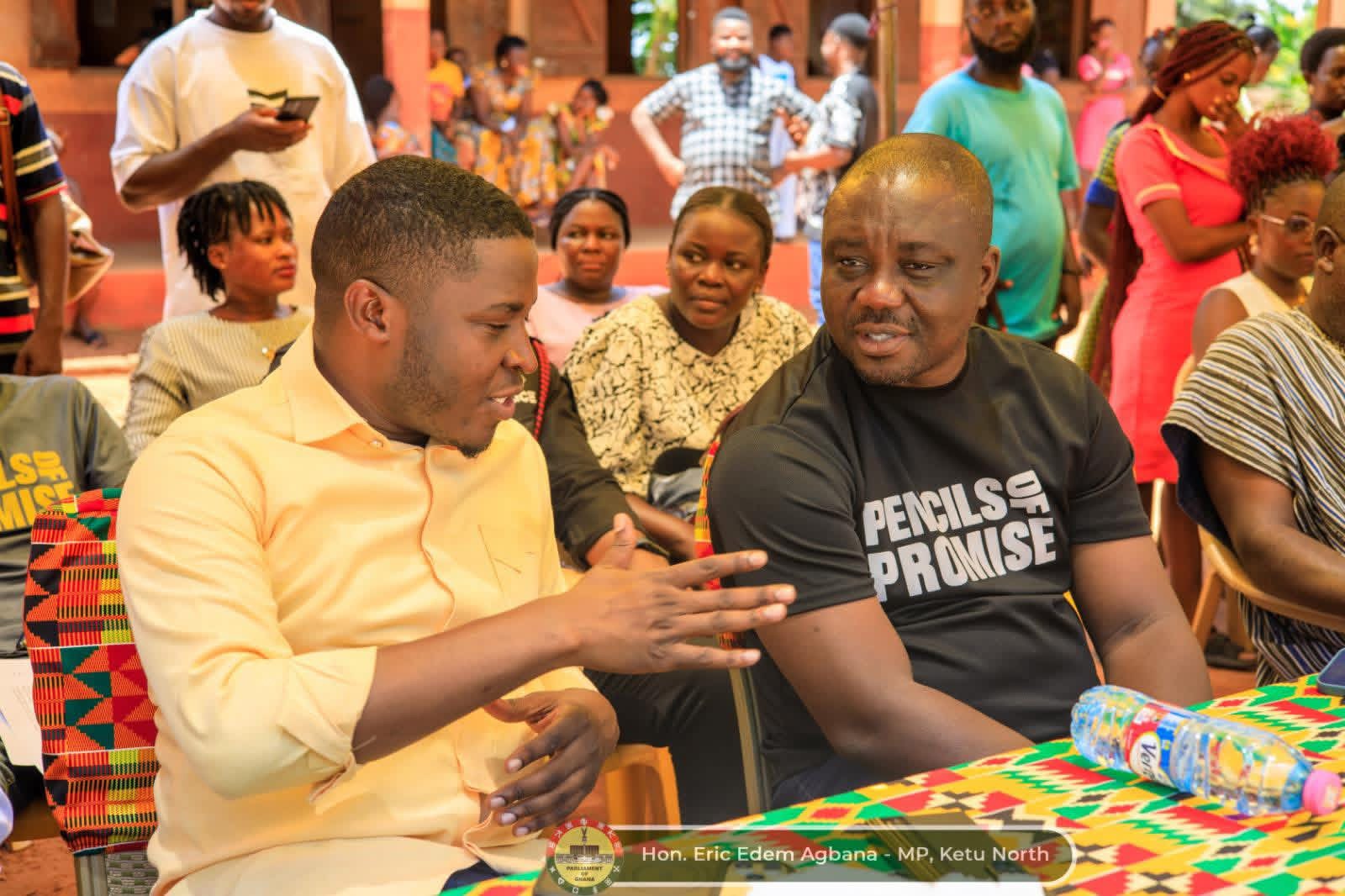 Hon. Edem Agbana releases Ghs125,000 to cover the entire cost of Sand and Stone needed for Kave KG block project by Pencils of Promise