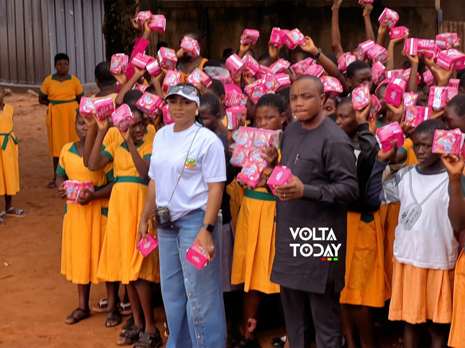 Universal Childcare Foundation donate sanitary pads to students in Ketu North to mark World Menstrual Hygiene Day