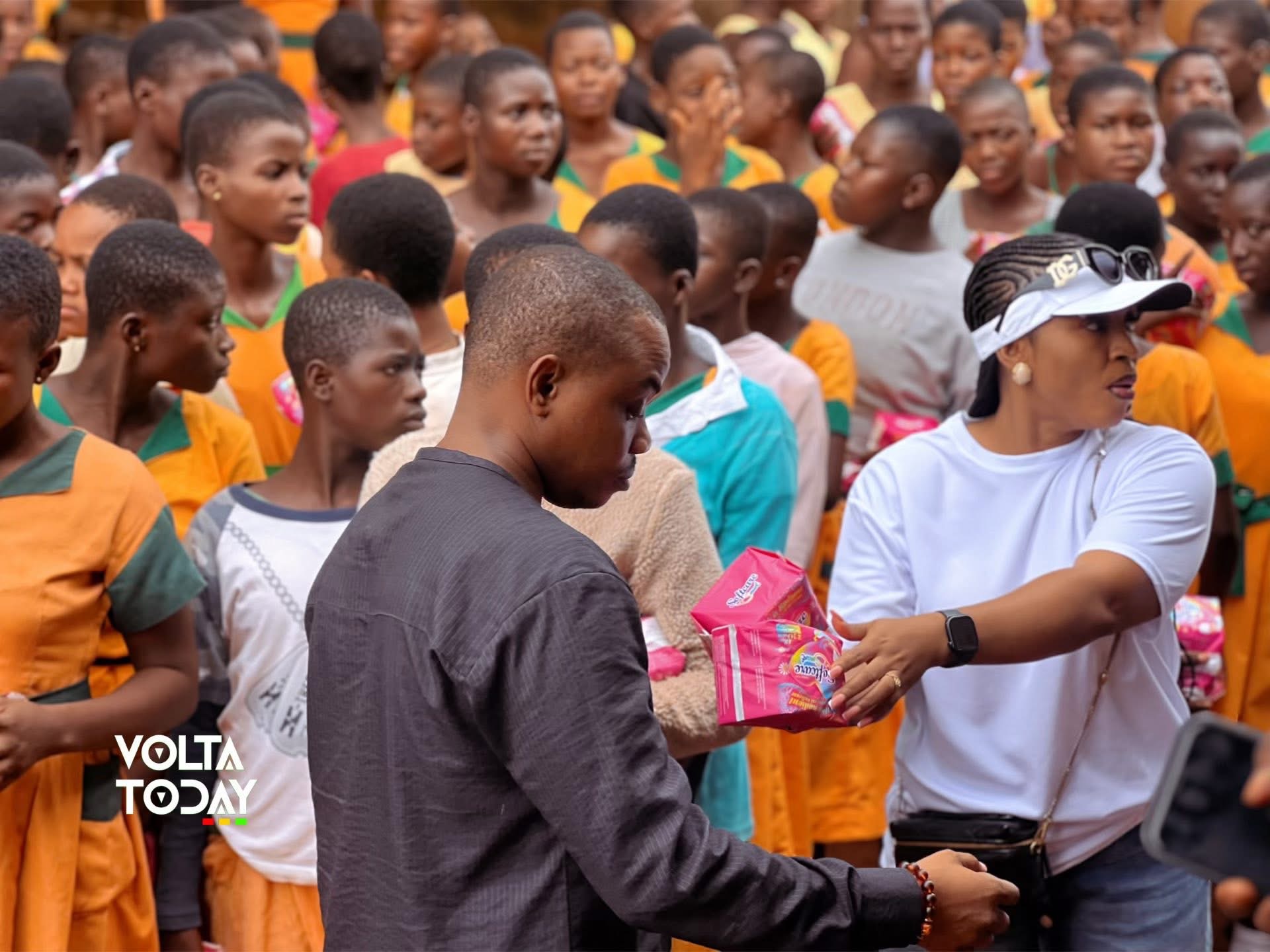Universal Childcare Foundation donate sanitary pads to students in Ketu North to mark World Menstrual Hygiene Day