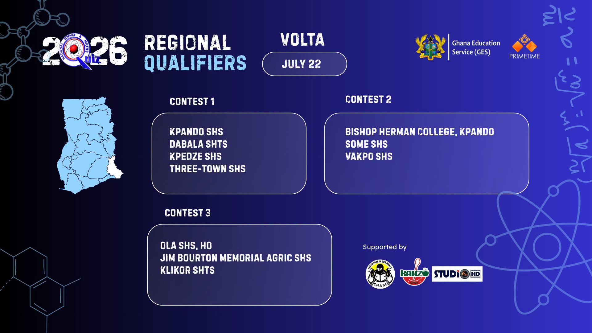 Volta Region Set to Ignite as 2026 National Science and Maths Quiz Regional Qualifiers Announced