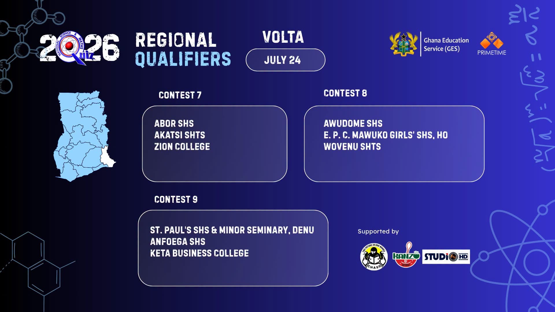 Volta Region Set to Ignite as 2026 National Science and Maths Quiz Regional Qualifiers Announced