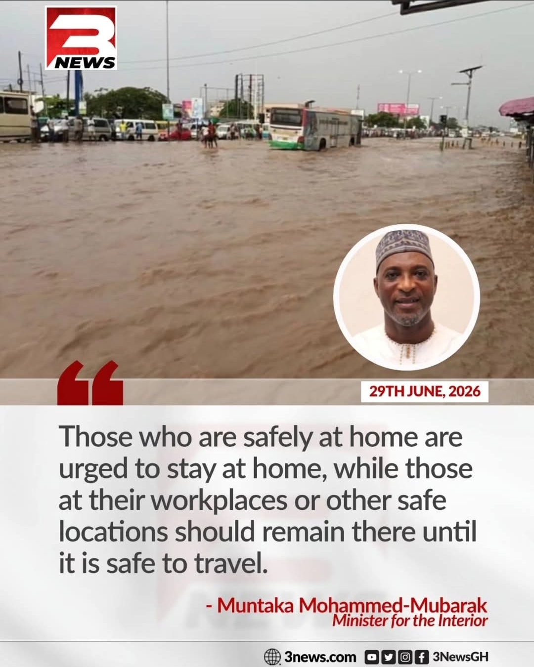 "STAY HOME OR RISK YOUR LIFE!" Ghana Interior Minister Issues Terrifying Flood Alert as Accra Drowns in Chaos