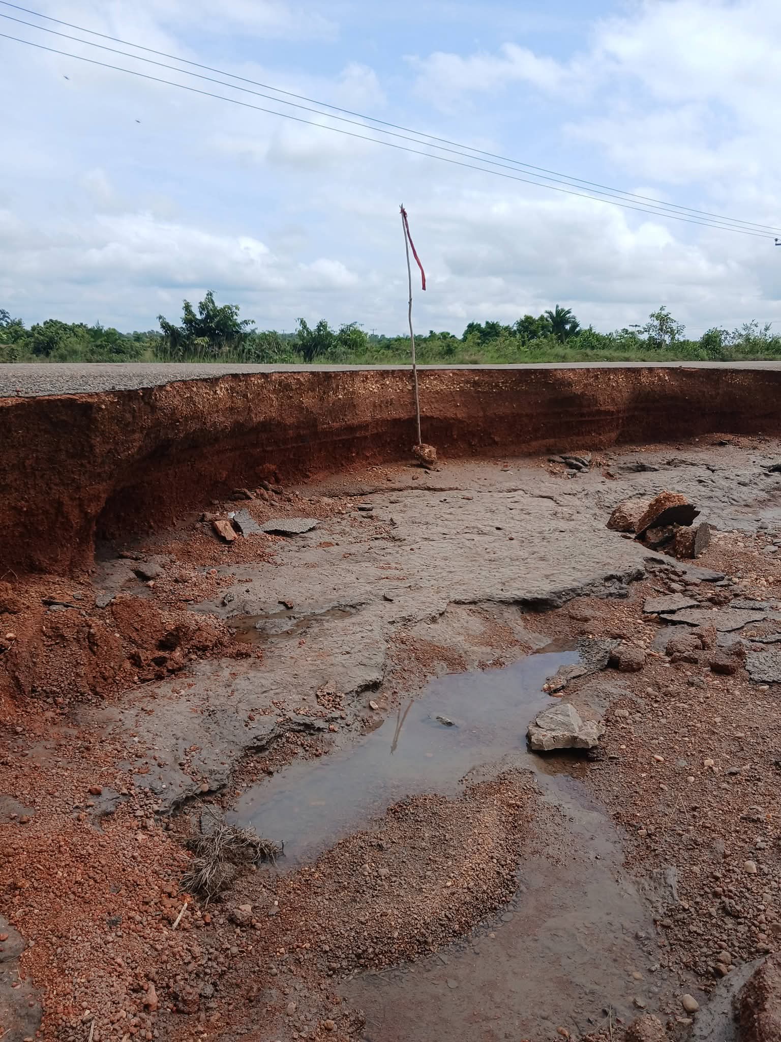 PICTURES-Disaster on the Road: Tadzewu-Ave Xevi Road Washed Away by Heavy Rains