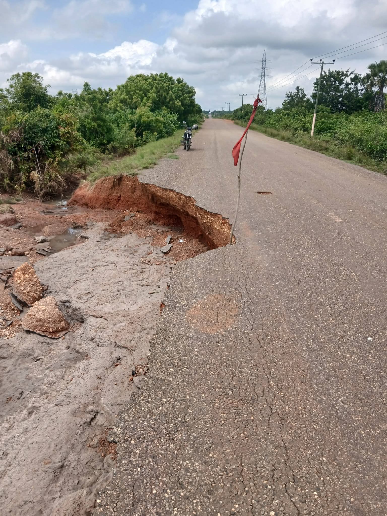 PICTURES-Disaster on the Road: Tadzewu-Ave Xevi Road Washed Away by Heavy Rains