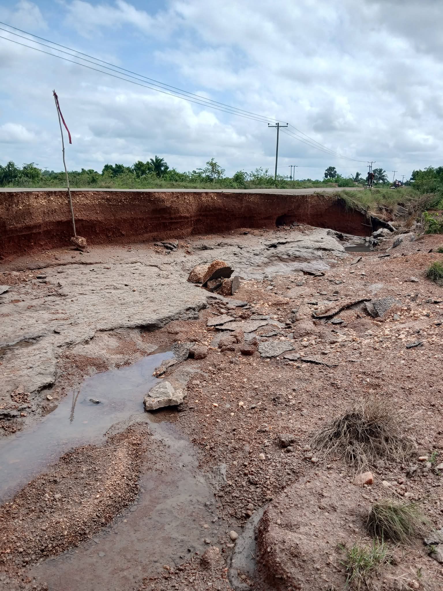 PICTURES-Disaster on the Road: Tadzewu-Ave Xevi Road Washed Away by Heavy Rains