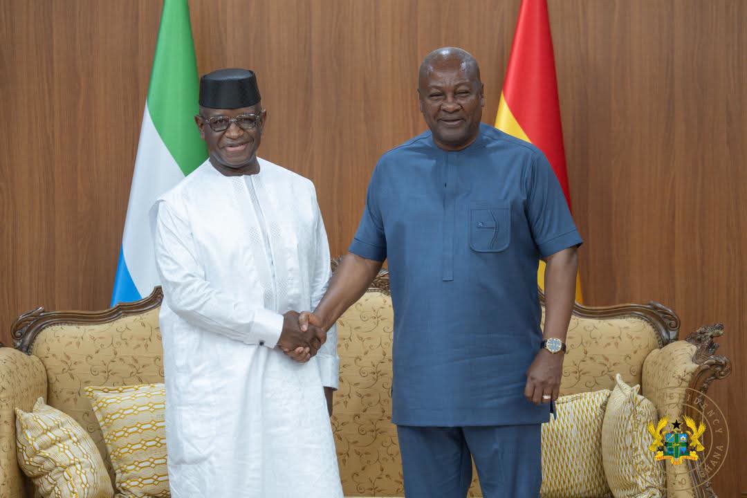 President Mahama Hosts Sierra Leone’s President Bio in Accra for High-Level Talks