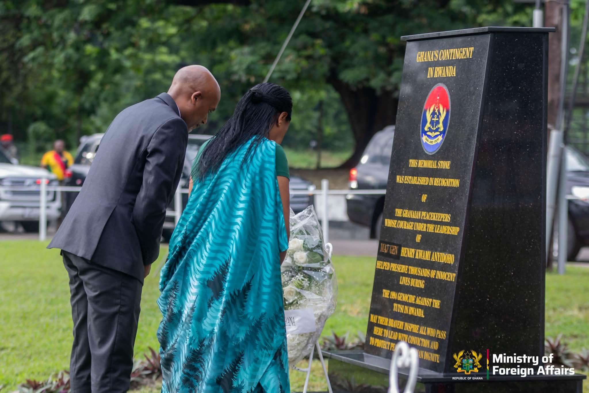 Hon. Samuel Okudzeto Ablakwa Joins Rwanda in Unveiling Monuments for Ghanaian Peacekeepers at Burma Camp