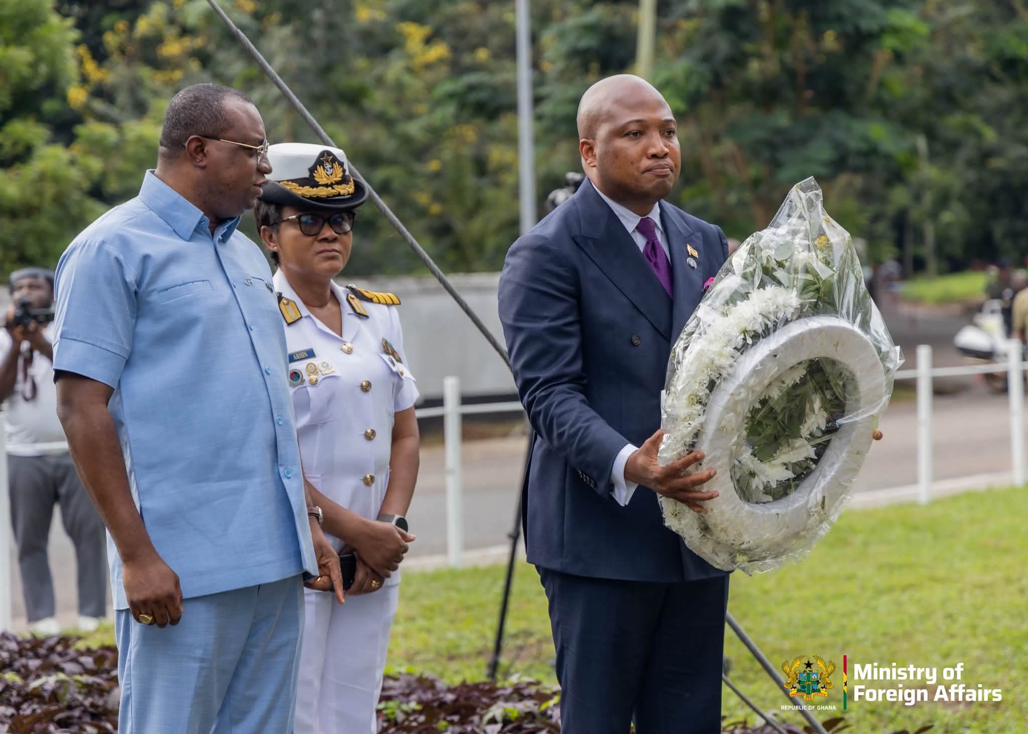 Hon. Samuel Okudzeto Ablakwa Joins Rwanda in Unveiling Monuments for Ghanaian Peacekeepers at Burma Camp