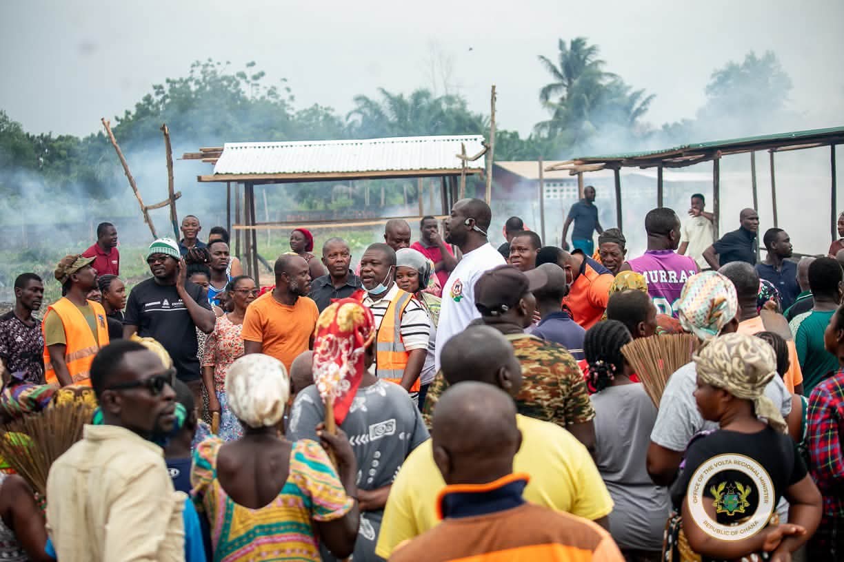 “Our Actions, Our Future”: Hon. James Gunu Joins Volta Residents in National Sanitation Drive