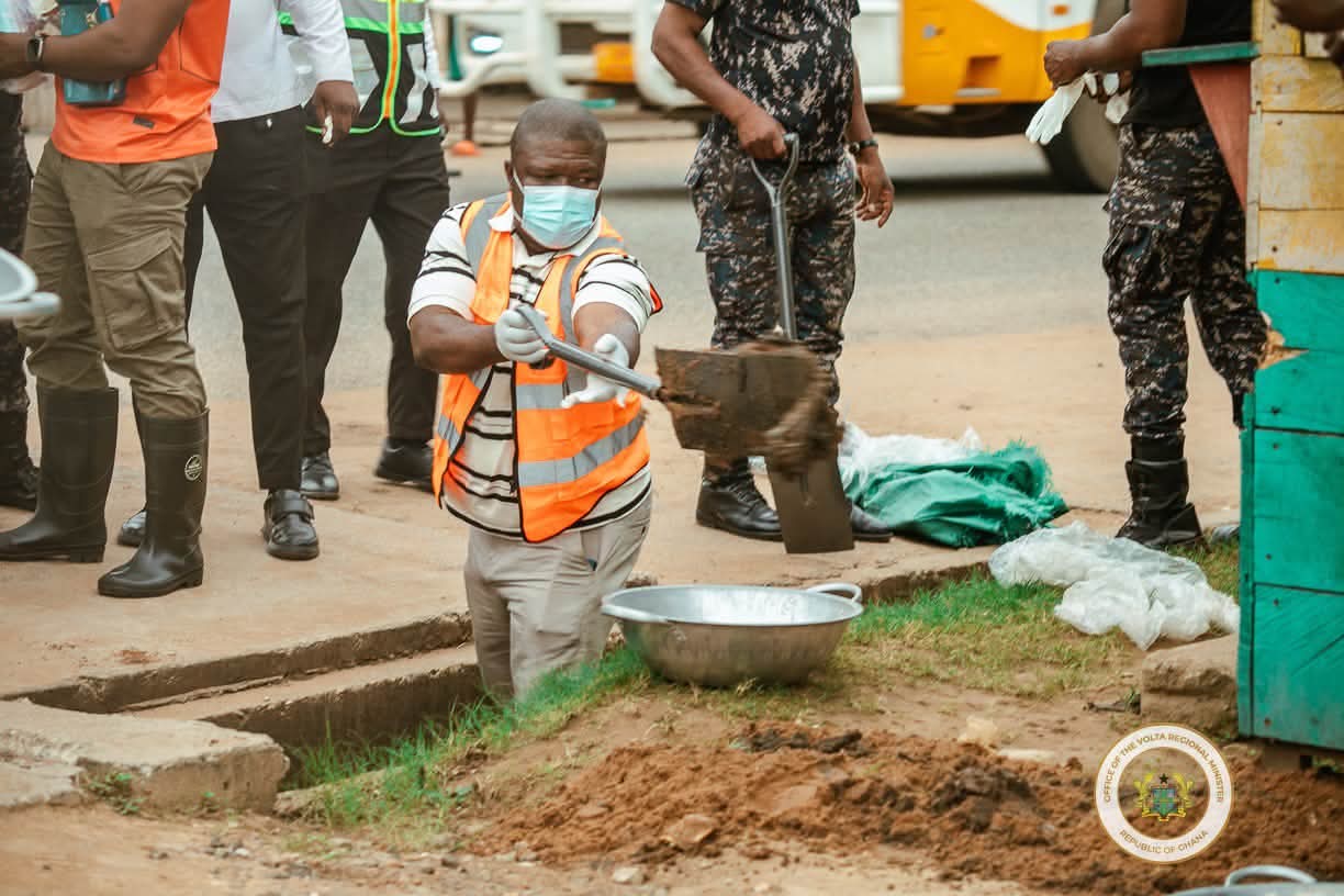 “Our Actions, Our Future”: Hon. James Gunu Joins Volta Residents in National Sanitation Drive