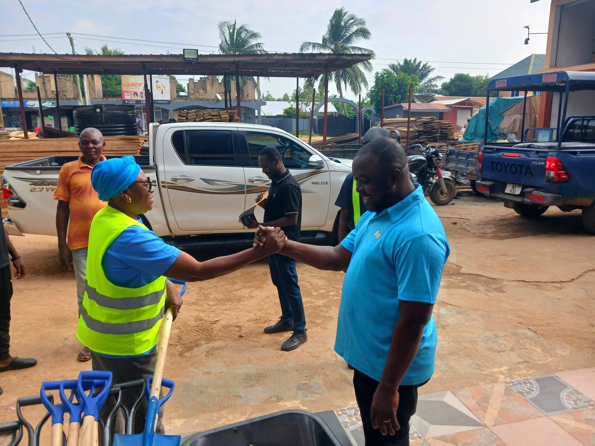 South Tongu MCE Secures Essential Tools for Day Two of Community Clean-Up Exercise