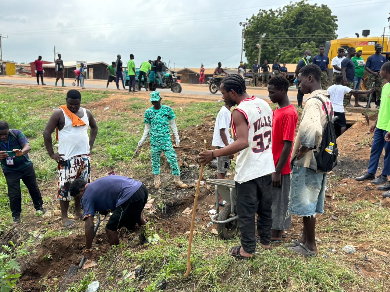 Massive Cleanup Exercise Transforms South Tongu as Security Services Respond to Presidential Directive