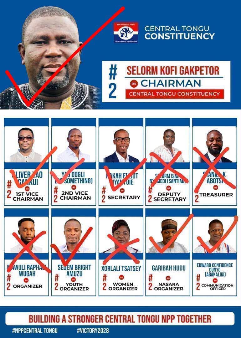 LISTS: Central Tongu NPP Constituency Elects New Executives