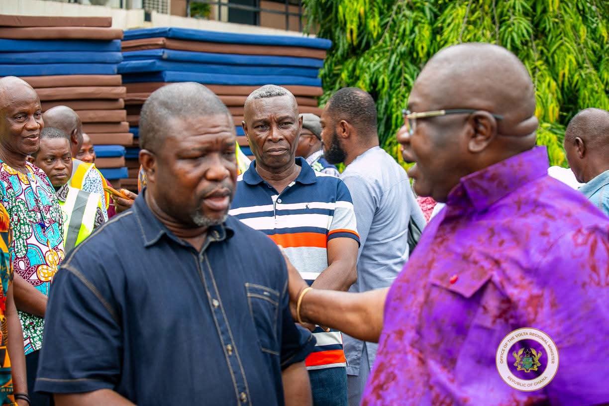 Volta Regional Minister Hands Over Flood Relief Items to 12 Affected Districts