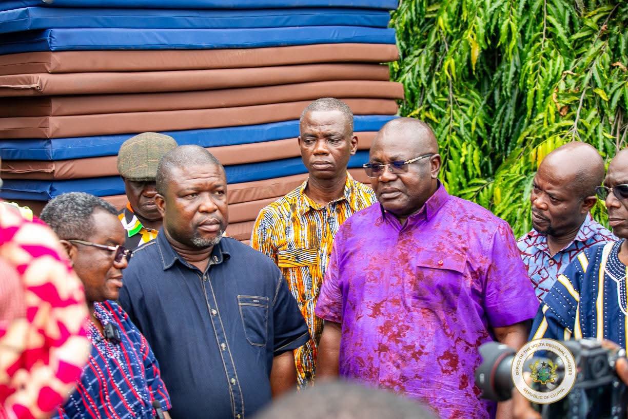 Volta Regional Minister Hands Over Flood Relief Items to 12 Affected Districts