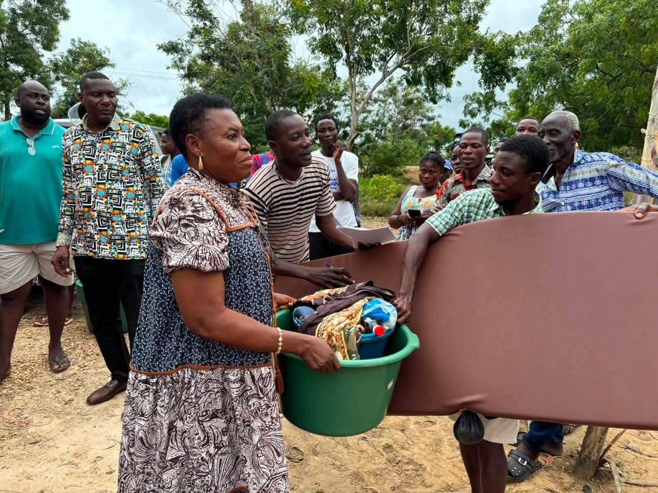 MP Maxwell Lukutor and DCE Victoria Dzeklo Jointly Deliver Urgent Relief Items to Flood Victims in SouthTongu
