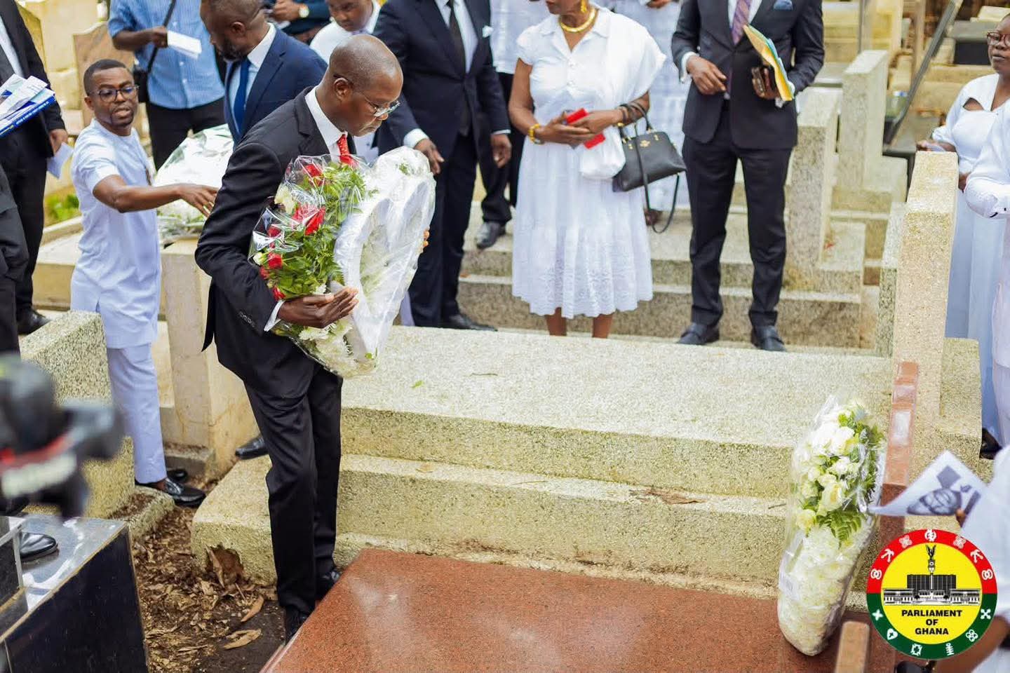 Hon. Bernard Ahiafor Joins Vice President and Stakeholders at Wreath-Laying Ceremony Honouring Late Rt. Hon. Justice Daniel Francis Annan
