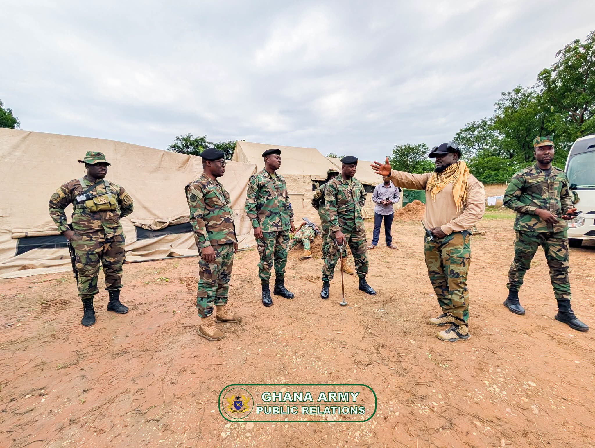 Senior Ghanaian Army Officers Boost Troop Morale During Working Visit to EX STARLIGHT STRETCH II