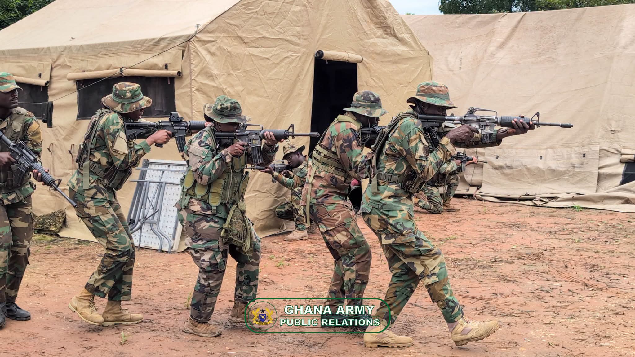 Senior Ghanaian Army Officers Boost Troop Morale During Working Visit to EX STARLIGHT STRETCH II