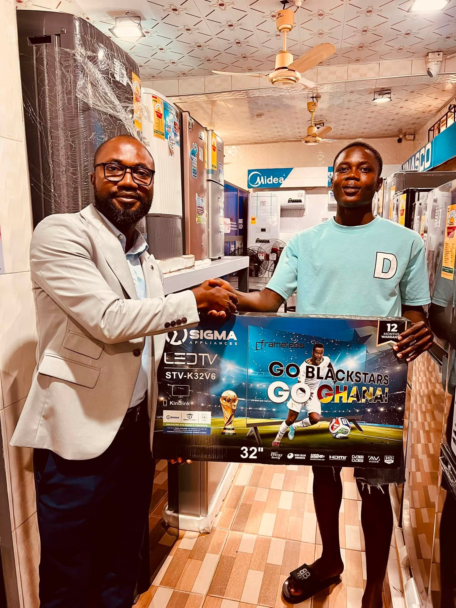 Victory 96.1 FM Rewards Predict and Win Champion with Brand-New Television