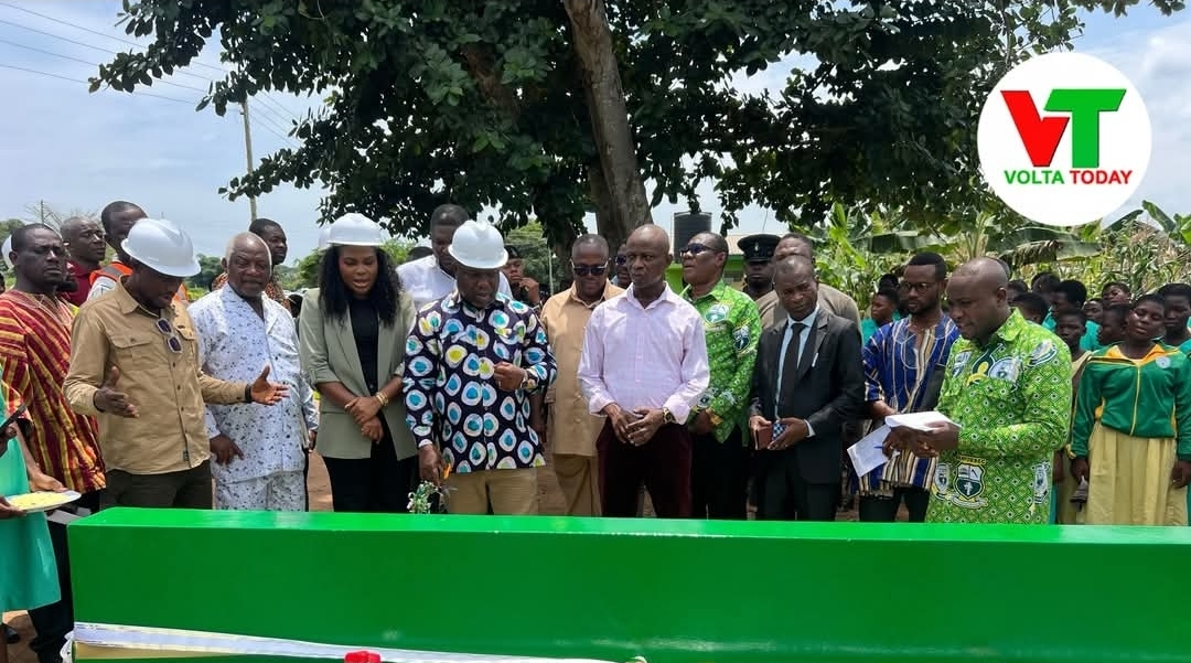 Hon James Gunu Hands Over a Newly Constructed Borehole with Solar to Anfoega Senior High School