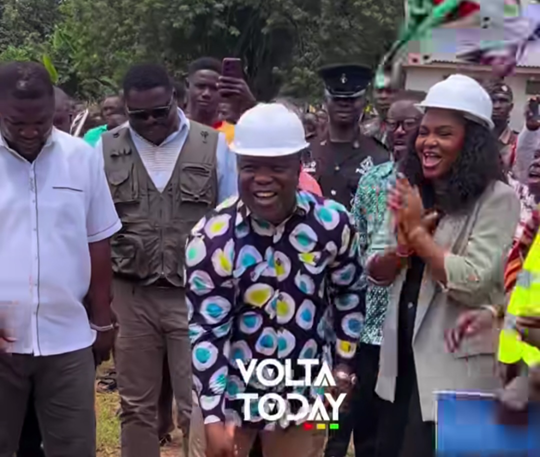 VIDEO: Volta Regional Minister Joins North Dayi MP Hon Joycelyn Quarshie Tetteh as She Breaks Ground for a 2-Storey Girls Dormitory Block