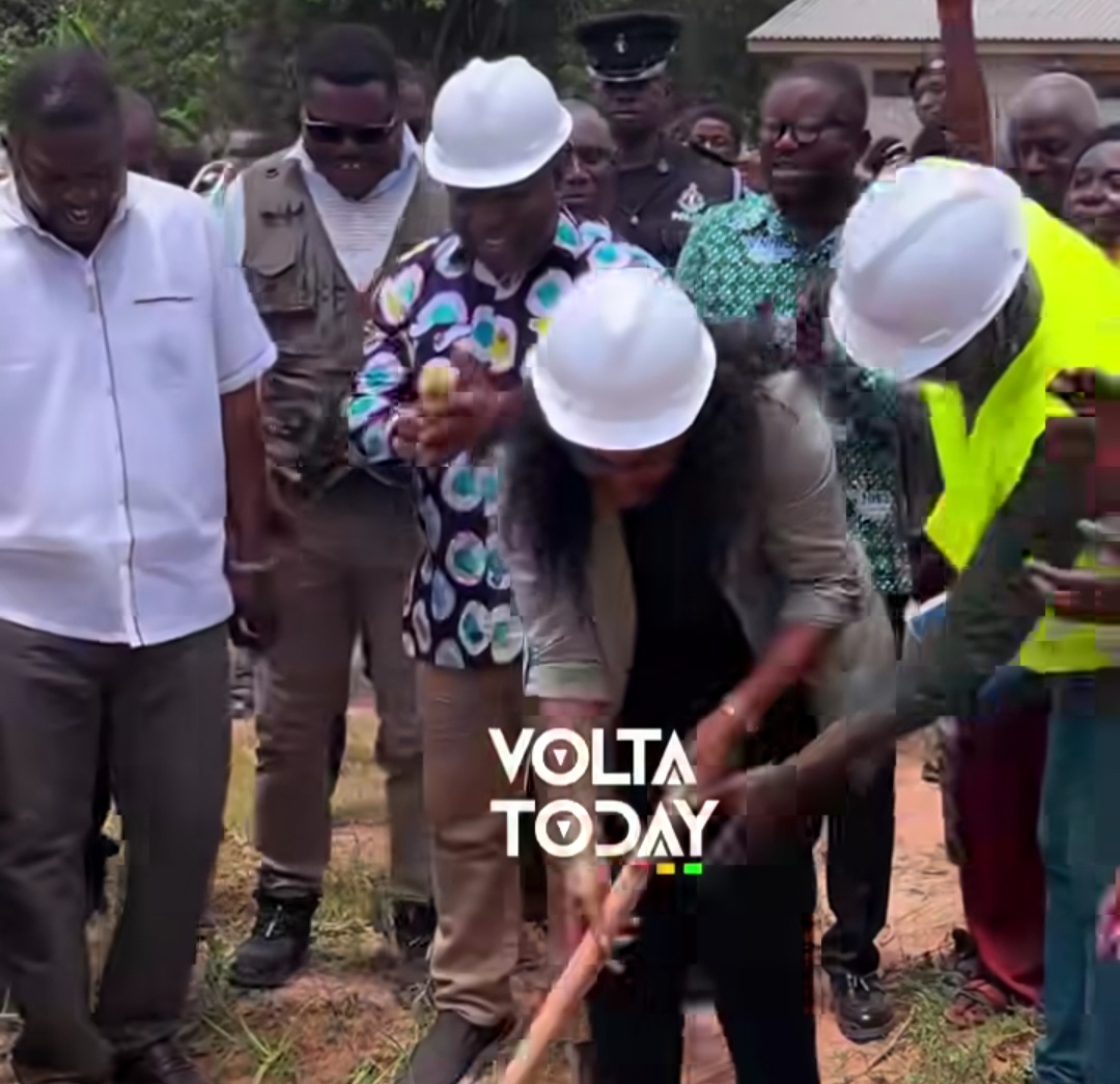 VIDEO: Volta Regional Minister Joins North Dayi MP Hon Joycelyn Quarshie Tetteh as She Breaks Ground for a 2-Storey Girls Dormitory Block