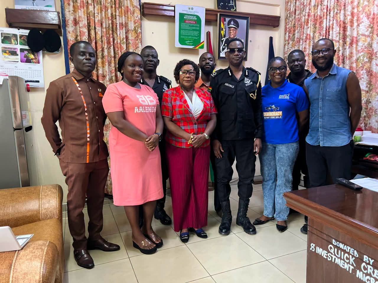 Democracy Is Not For Sale Team Meets Volta Regional Police Command Ahead of Dialogue