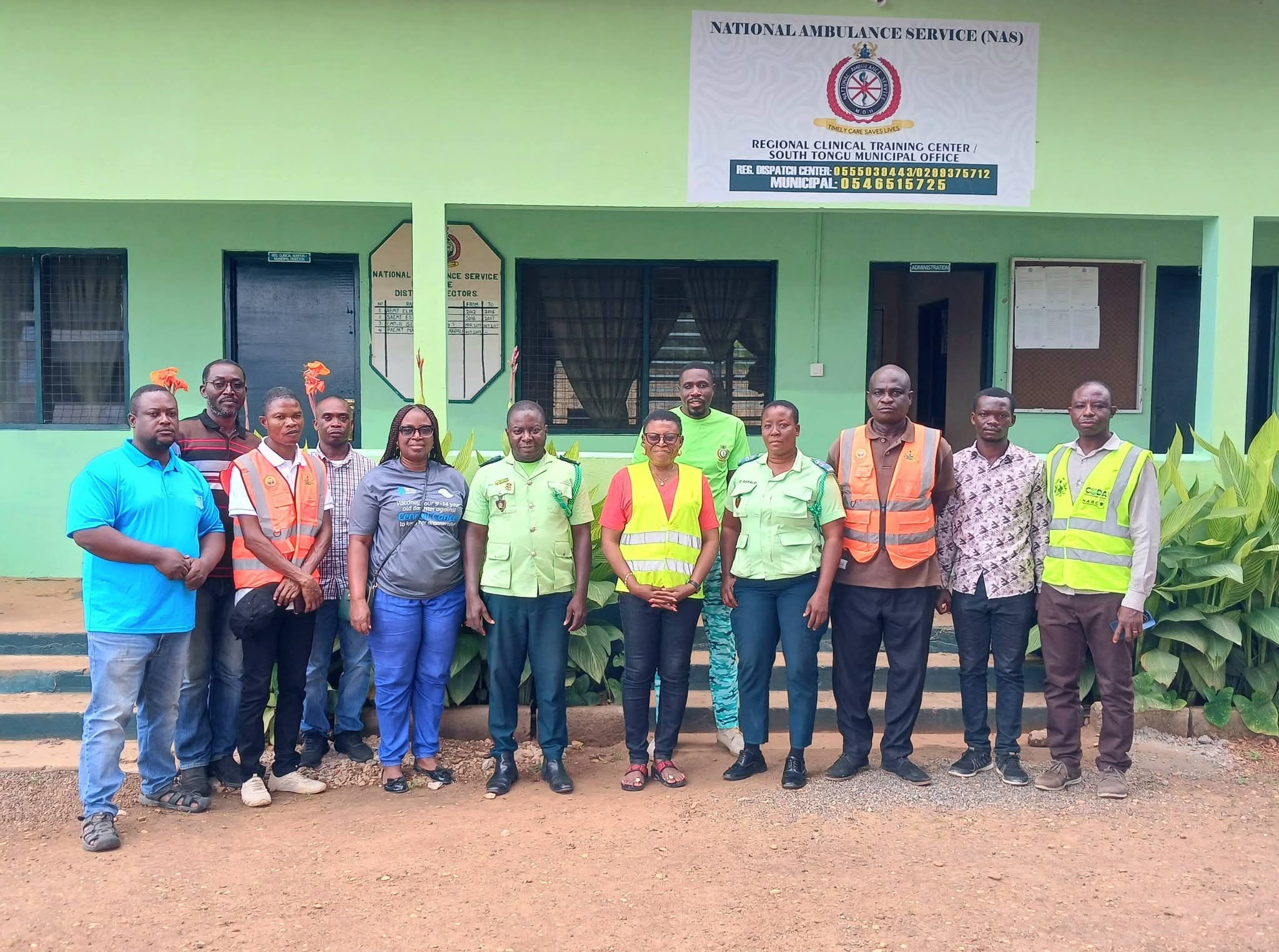 Hon. Victoria Dzeklo Pays Working Visit to The National Ambulance Service (NAS) Regional Clinical Training Center.