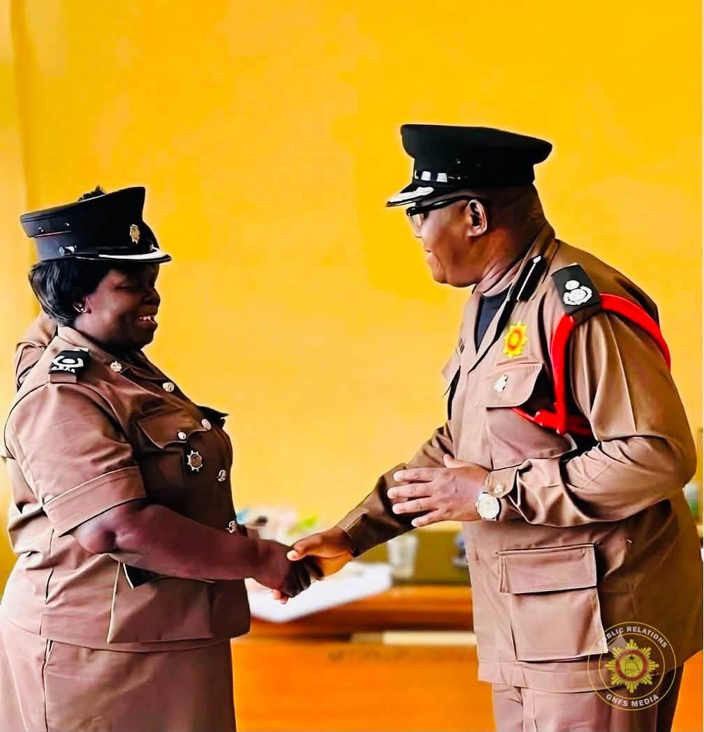 GFS - D.O III Vivian Enyonam Aforkpe Retires: Honored by The Volta Regional Fire Service Command