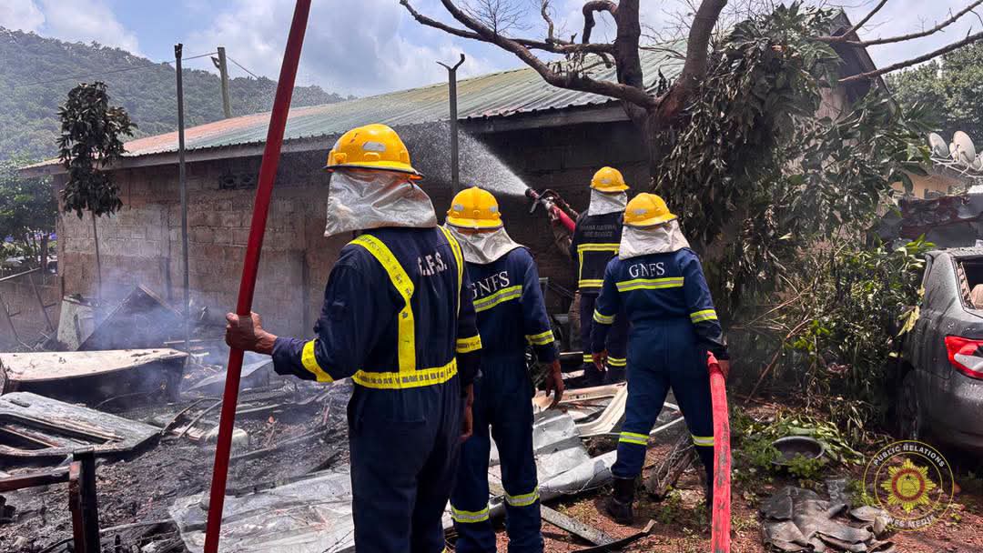 Swift GNFS Response Averts Major Disaster as Fire Breaks Out at Ho Mechaniv Shop