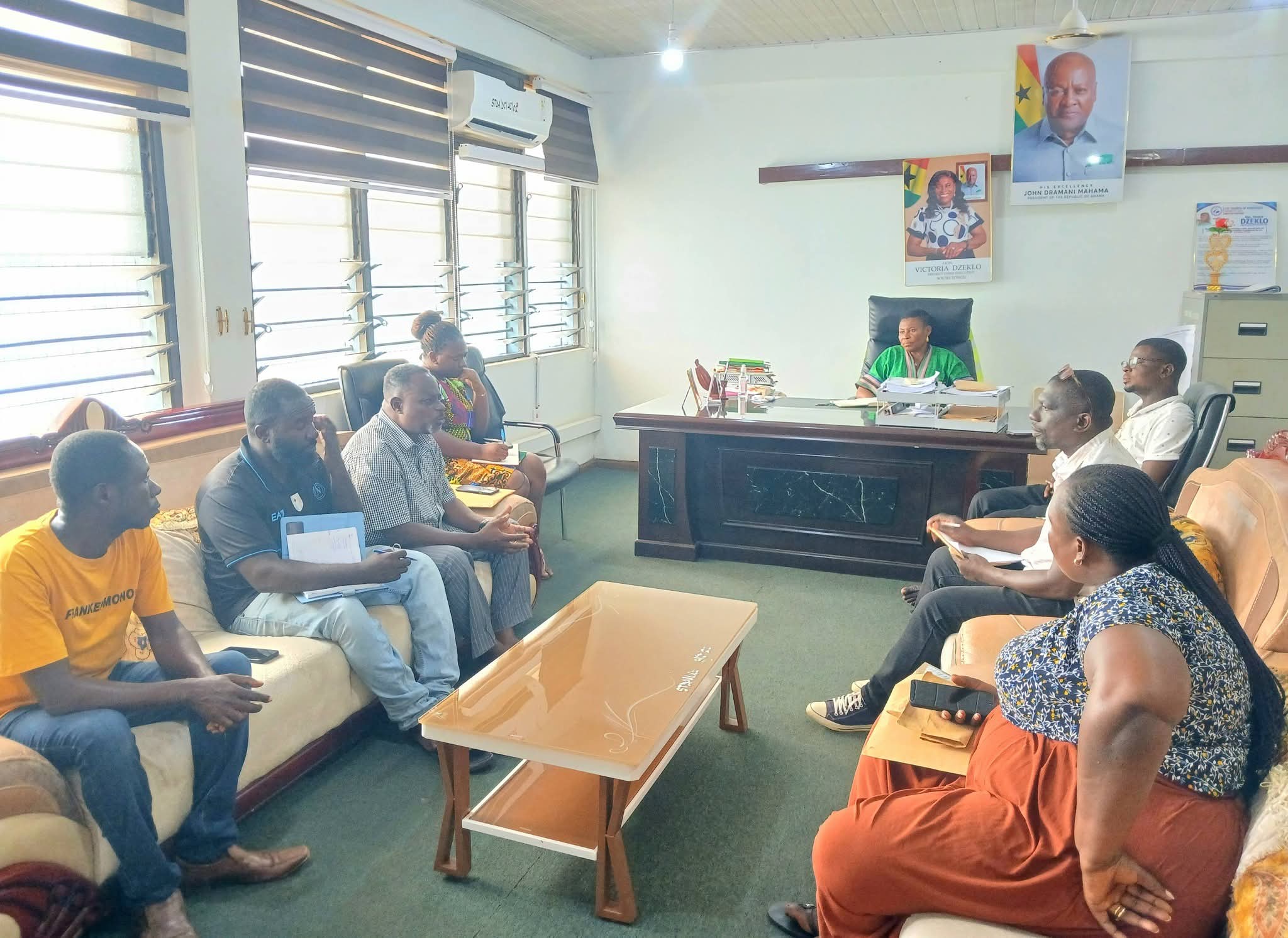Joint Delegation from AquaCCop and Fisheries Commission Pays Working Visit to Hon. Dzeklo Victoria