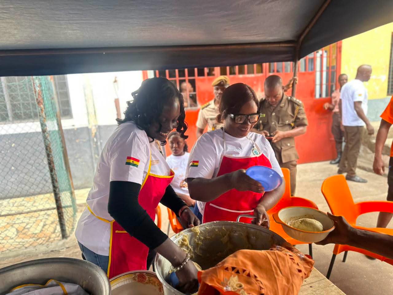 Outgoing Officer SCO Kwaku Adams Shares Send-Off Meal with Ho Central Prison Inmates