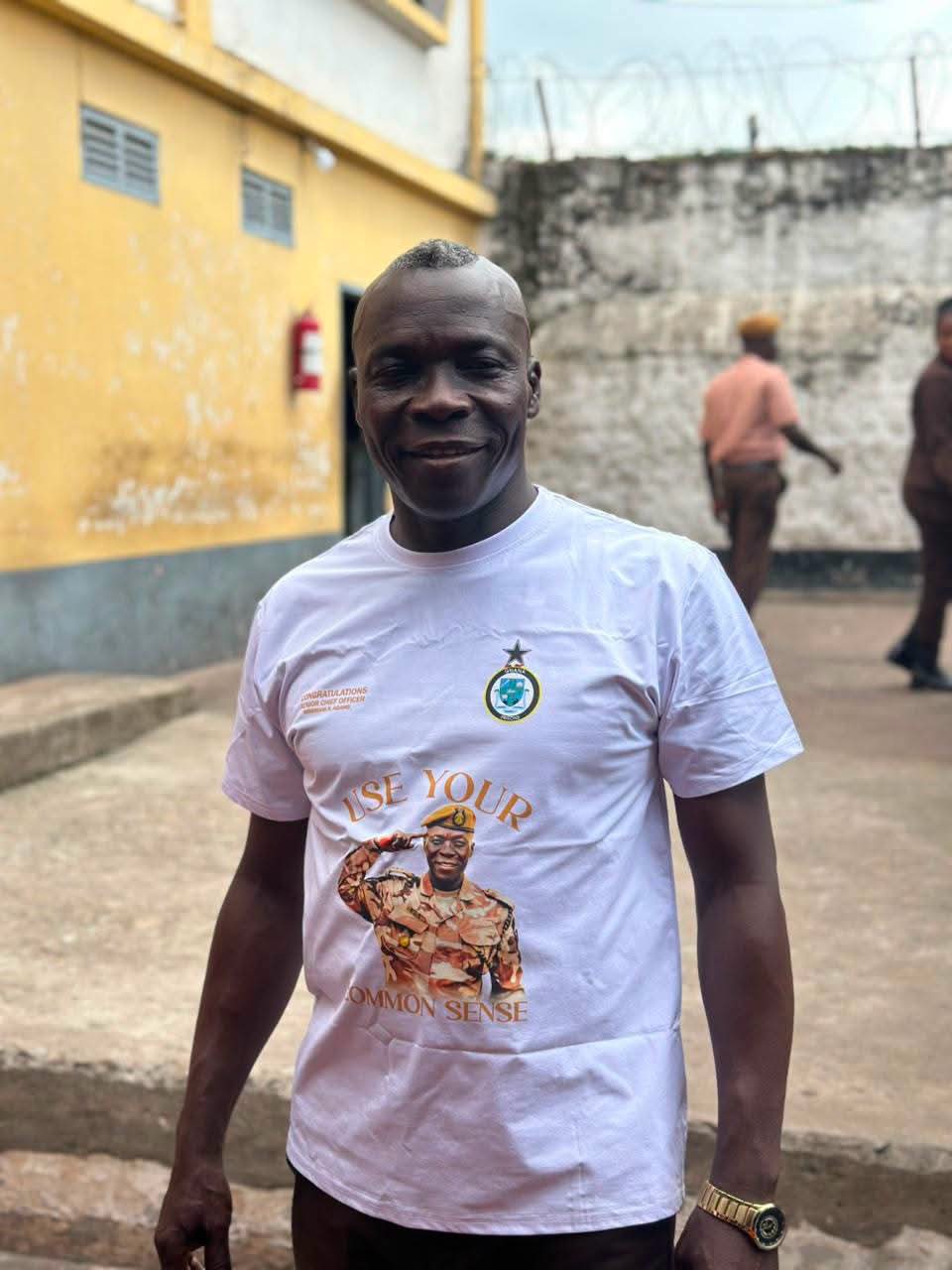 Outgoing Officer SCO Kwaku Adams Shares Send-Off Meal with Ho Central Prison Inmates