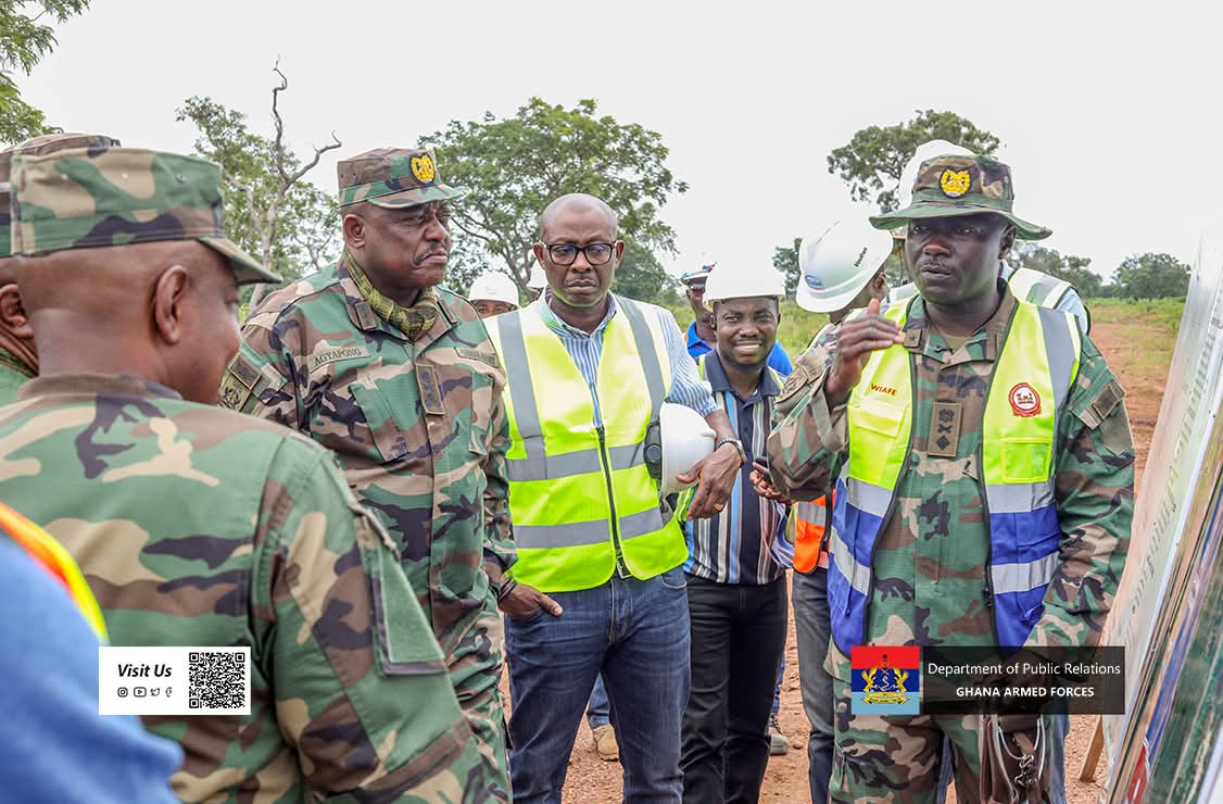 CDS Lt Gen William Agyapong Inspects Progress at Dambai Military Base Project