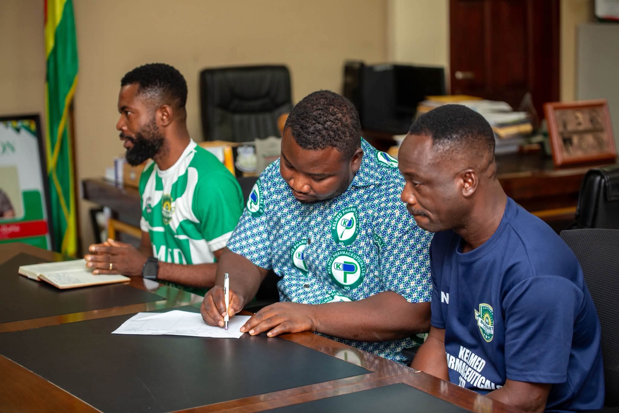 Volta Regional Minister Receives Delegation from Division Two Side, Sunset Football Club