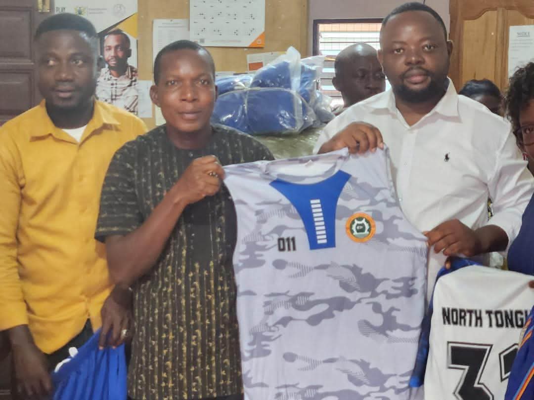 Hon. Okudzeto Donates Branded Kits to North Tongu Athletes Ahead of Basic School Sports Tournament