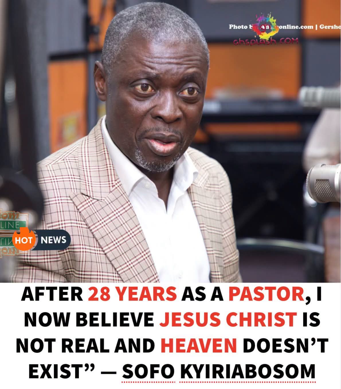Heaven is A Scam; Jesus is Fake - Popular Ghanaian Pastor Sofo Kyiriabosom to Believers