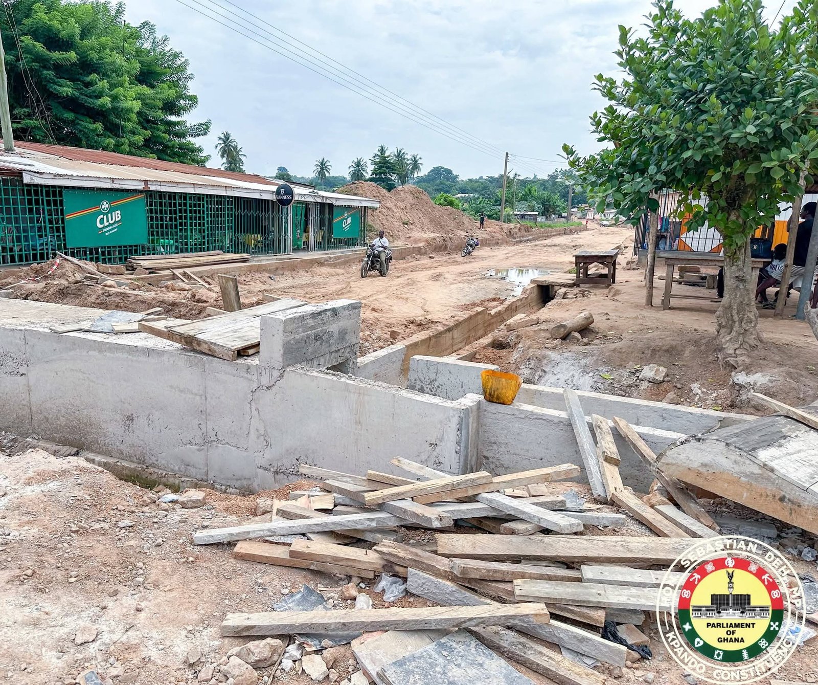 Hon. Sebastian Deh Inspects Key Road Construction Projects Across Kpando