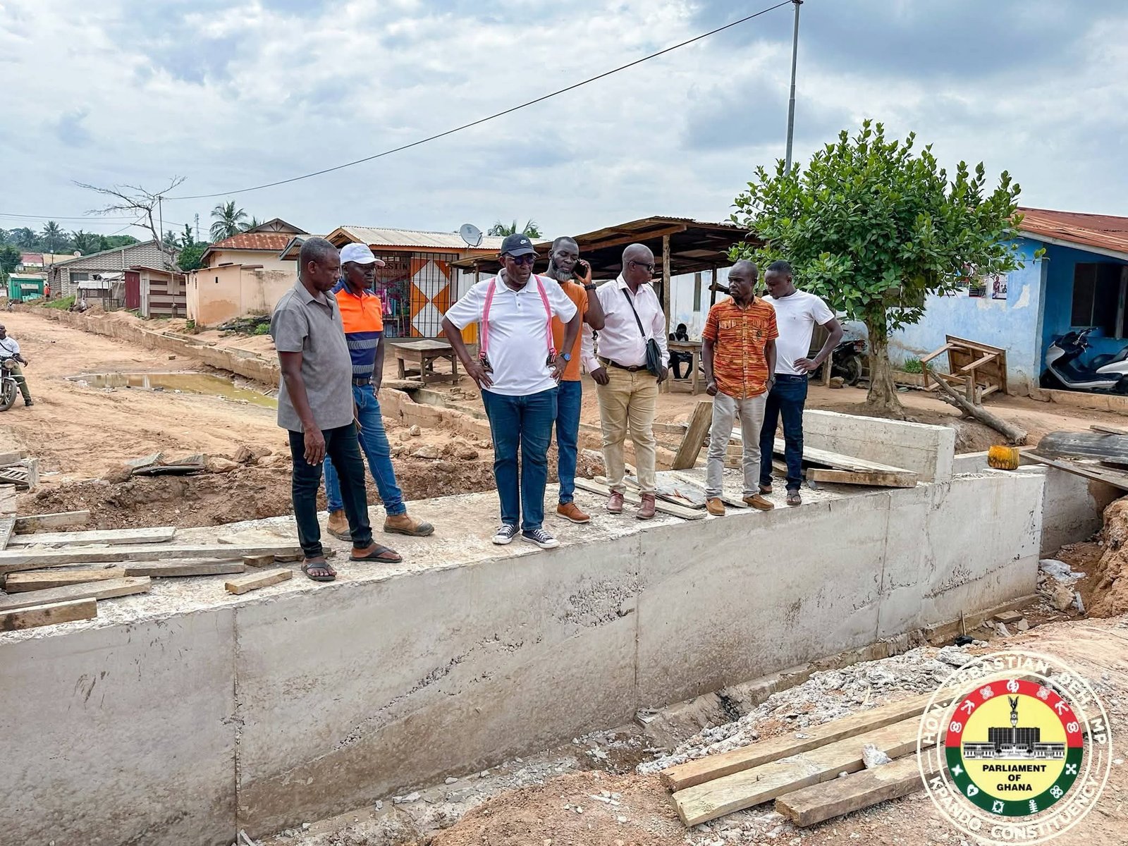Hon. Sebastian Deh Inspects Key Road Construction Projects Across Kpando