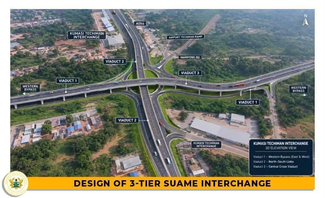 Suame Interchange: Phase 2 Nears Completion Ahead of October Traffic Opening