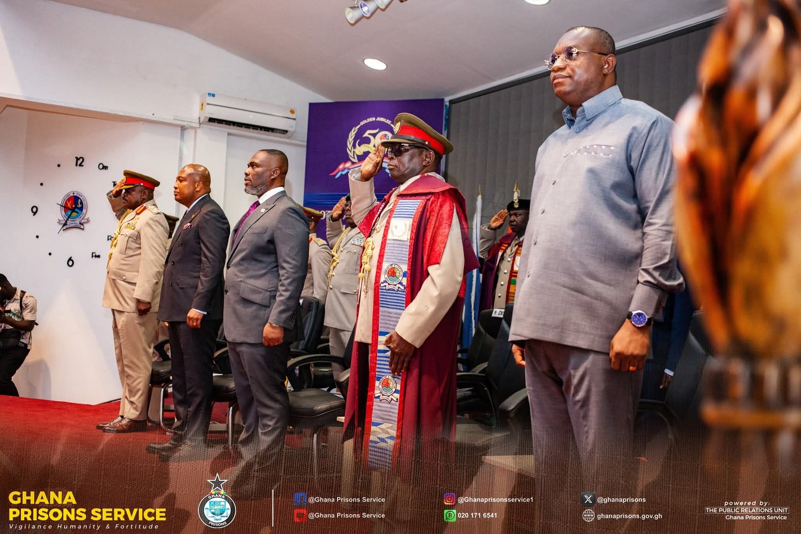 Ghana Prisons Service Represented at 50th GAFCSC Graduation Ceremony