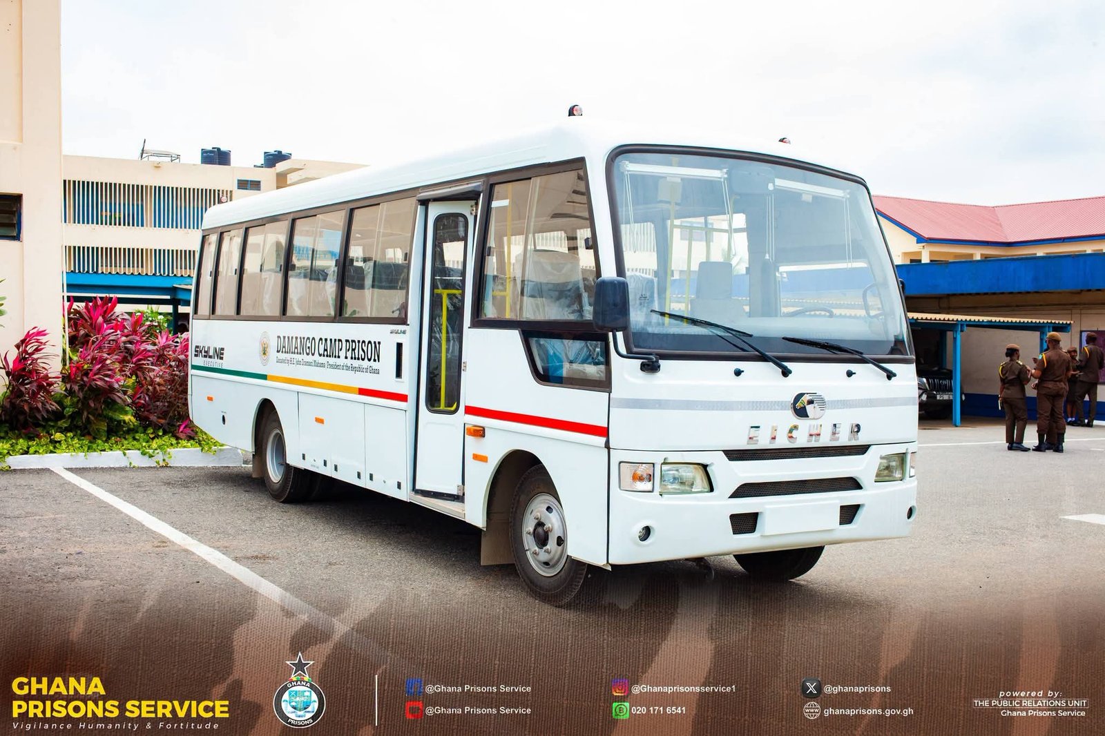 President Mahama Donates 33-Seater Bus to Ghana Prisons Service to Boost Operations
