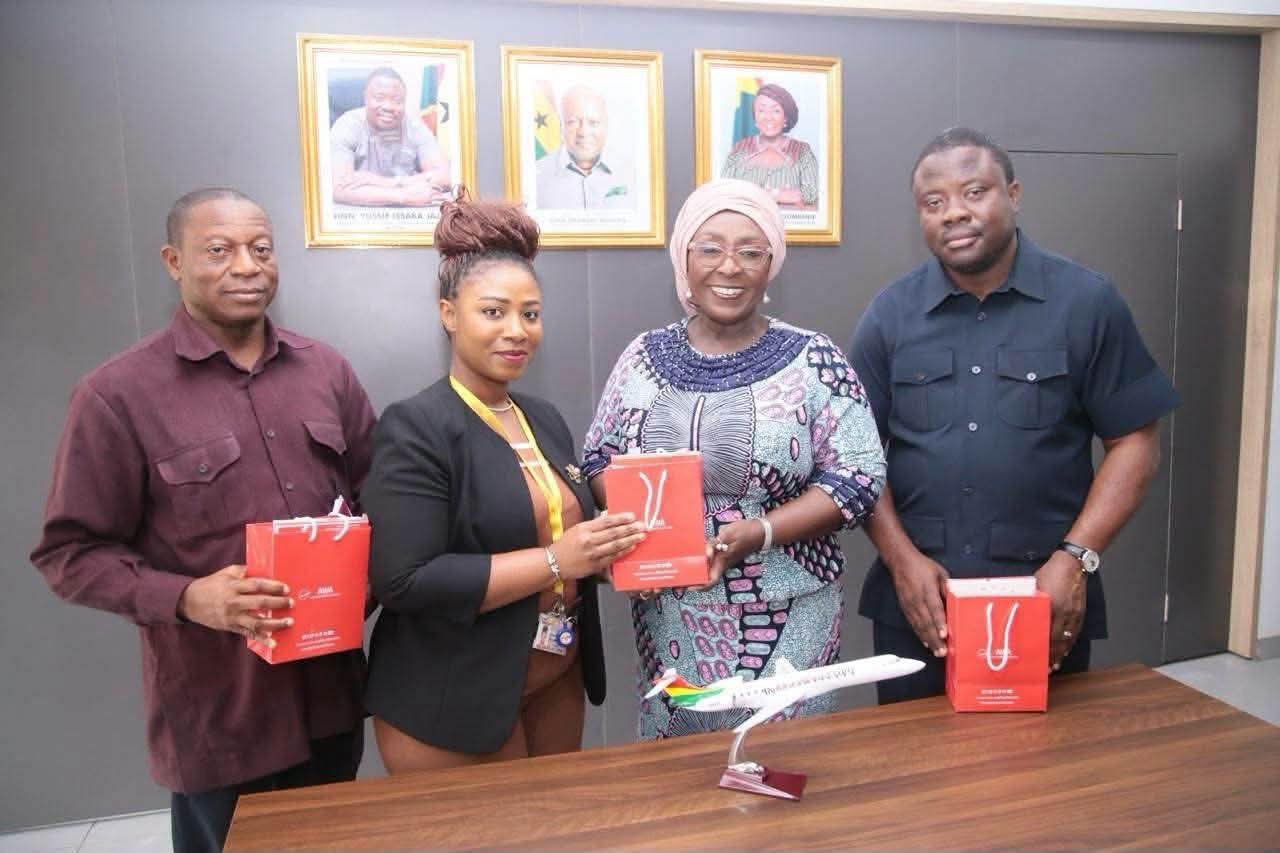 Tourism Minister Urges Africa World Airlines to Promote Ghana in the Skies