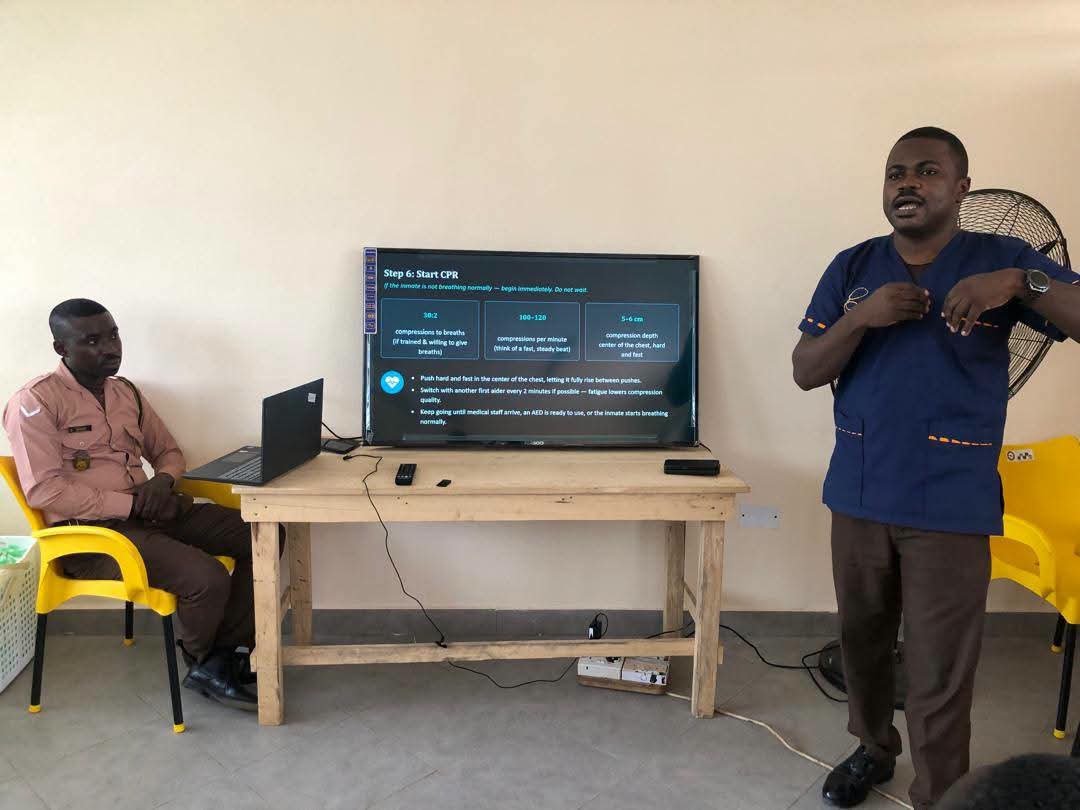 Inmates at Koforidua Local Prison Complete First Aid and Emergency Care Training